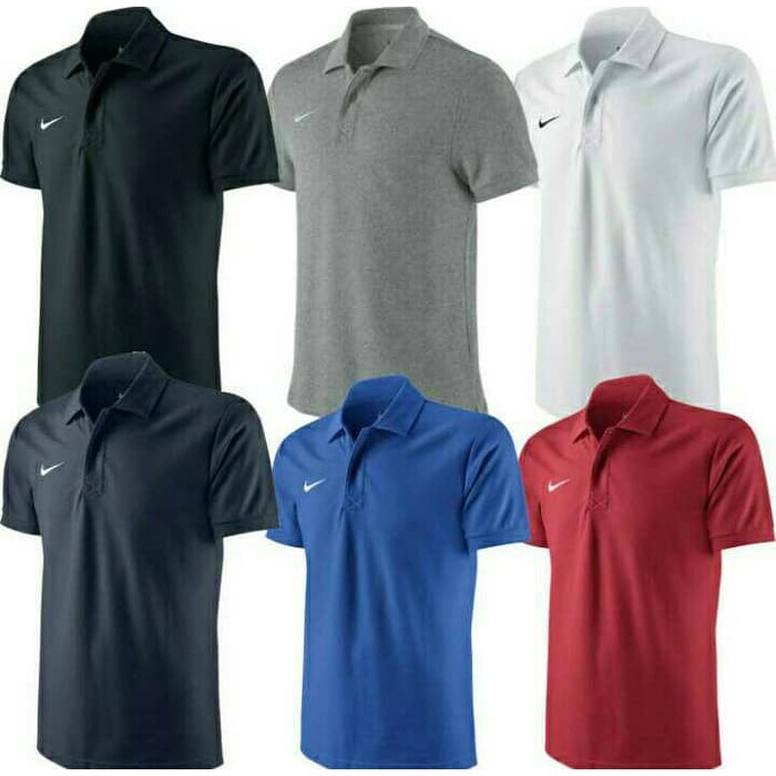 POLO  Kaos Pria Kaos Polo Shirt BIG SIZE XXXL XXXXL NIKE - Putih  COC KATOO