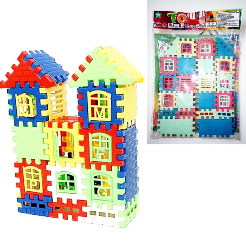 Jual Mainan rumah rumahan susun rakit bongkar pasang | Shopee Indonesia