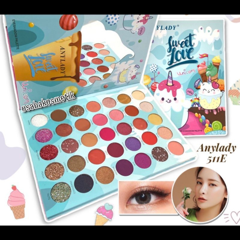 [ PERPCS ] Eyeshadow anylady / anylay Sweet peach | sweet love Besar 35 warna No.756 | 511E//8104