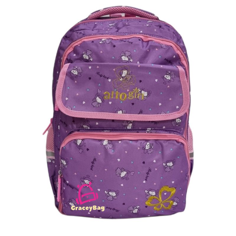 Tas ransel anak perempuan SD,SMP bahan tebal halus original Alto girl