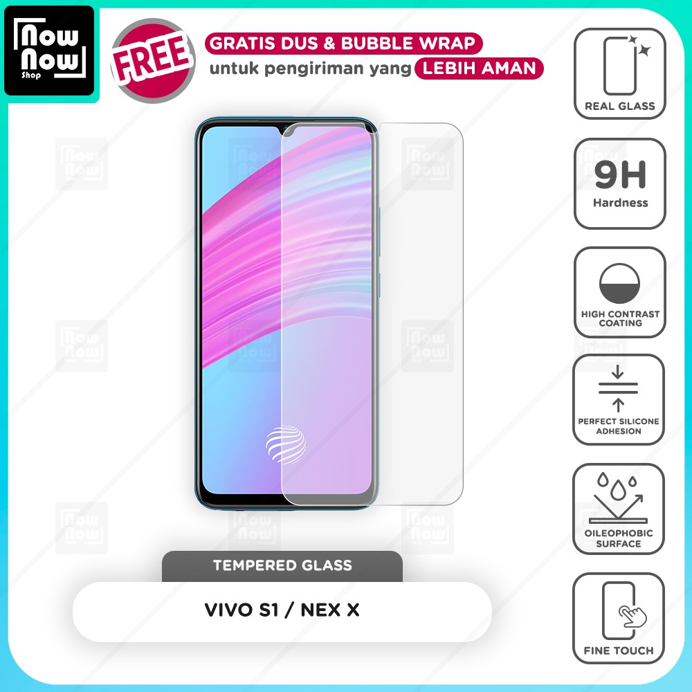 Tempered Glass Anti Gores VIVO S1 / NEX X Screen Guard Protector 9H Kaca Temperglass