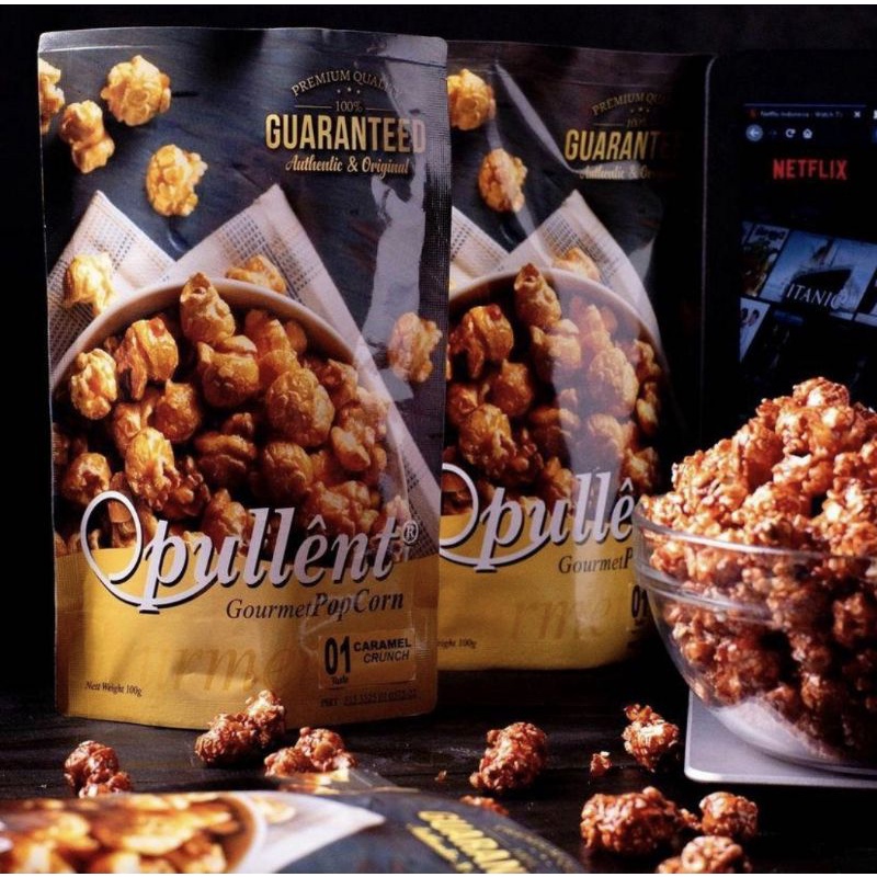 OPULLENT PREMIUM POPCORN QUALITY ALL NEW VARIAN FLAVOUR 100gr POPCORN BIOSKOP SNACK