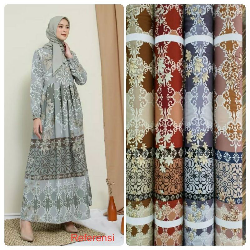 Kain Gamis Maxmara motif Kirana harga per setengah meter