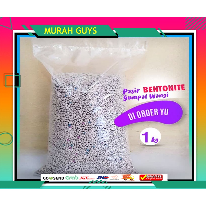 Pasir Kucing MANTOEL Gumpal Wangi 1kg Ecer Cat Litter Repack MANTOEL ANTI BAU tekstur lembut dan nyaman untuk kucing