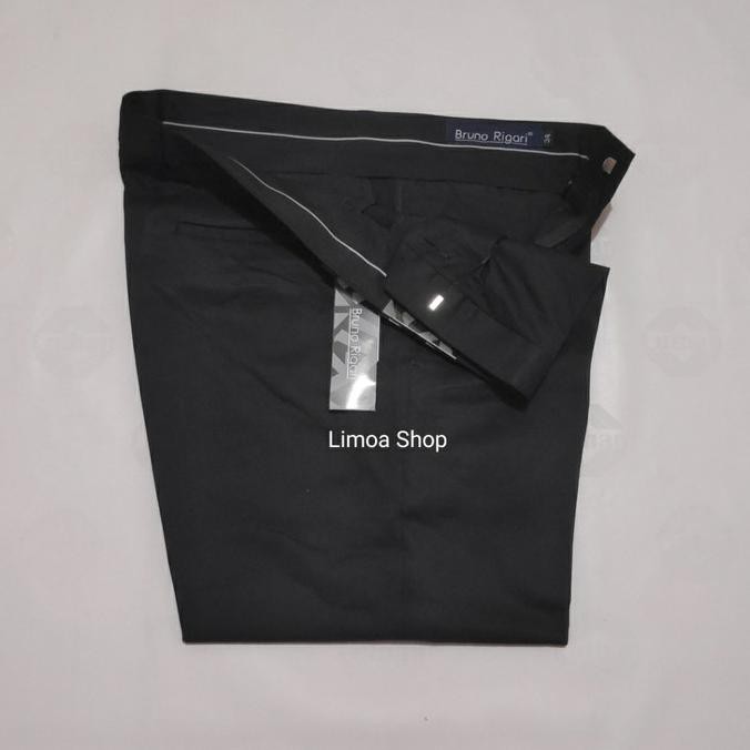 Celana Pria Formal SLIM FIT Warna HITAM Merk Bruno Rigari BR 01 - Hitam, 38