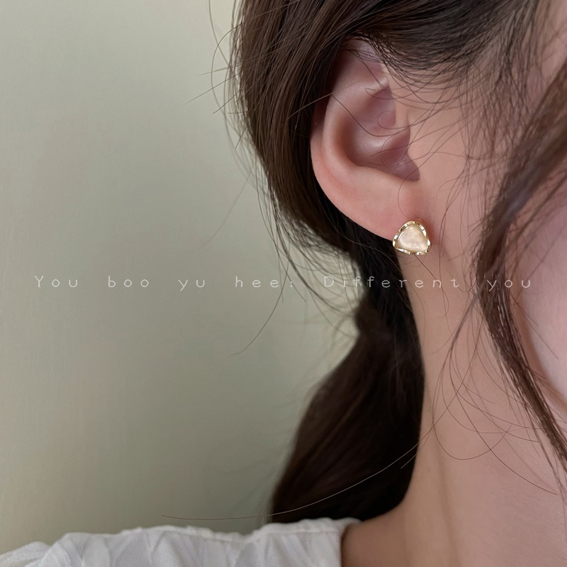 IFYOU 3pcs / set Anting Stud Opal Warna Silver Gaya Elegan Untuk Wanita