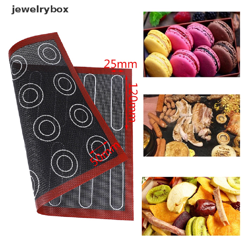 (jewelrybox) Alas Baking Macaron Bahan Silikon Tahan Panas Ukuran 40x30cm