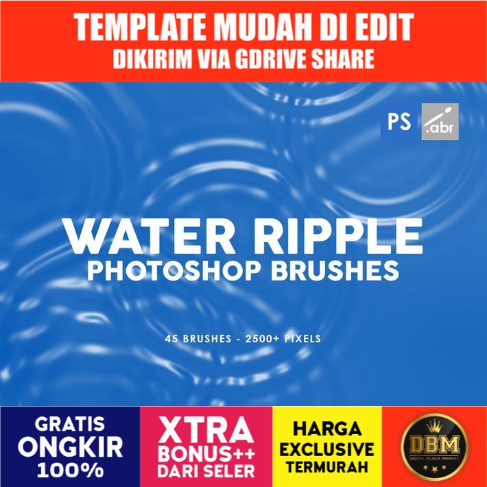 45 Water Ripple - Photoshop Brushes