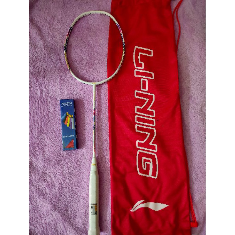 Raket  LI-NING WINDSTORM 76  Linning Ws 76 warna PUTIH. ASIA Premium. Grade ORI