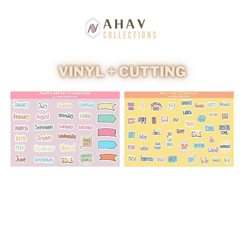 

Sticker Tumblr Month and Daily Life Vinyl Kiss Cut