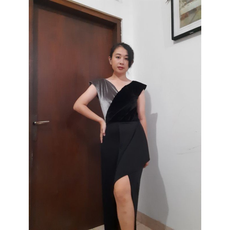 dress pesta wanita baju pesta party dress dress scuba premium