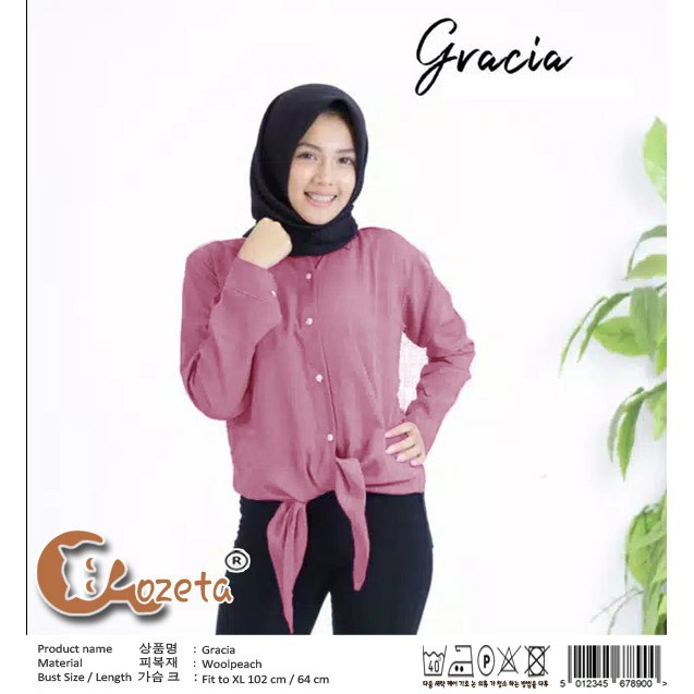 016 GRACIA KEMEJA # Pakaian Wanita Dewasa  Gaya Kekinian Baru Murah Grosir Tanah Abang