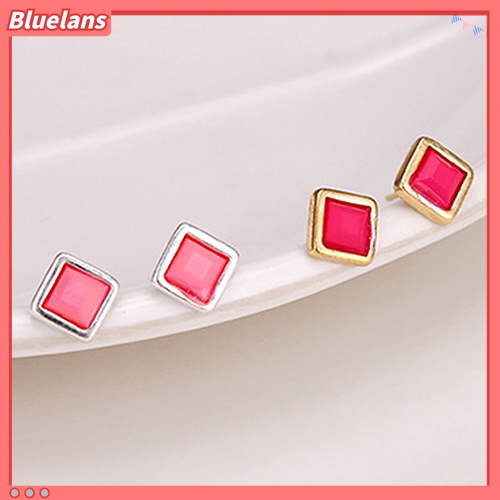 6 Pasang / Set Anting Stud Bentuk Geometris Untuk Wanita