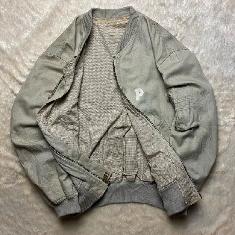 vintage pinkhouse bomber canvas jacket