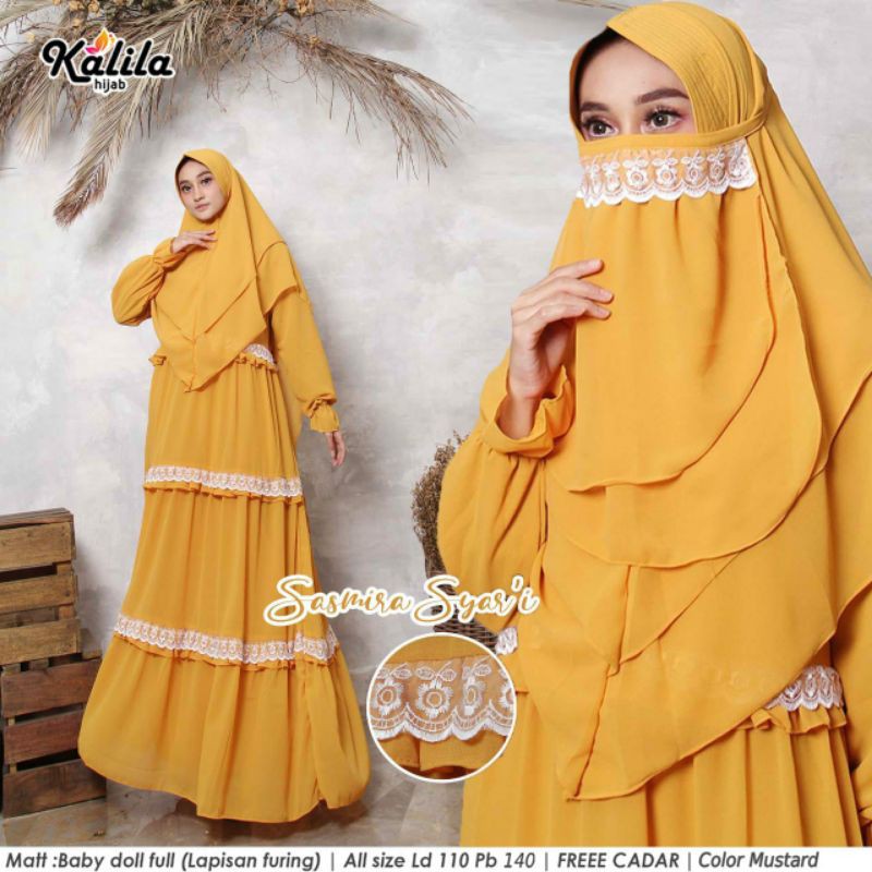Gamis syari bercadar