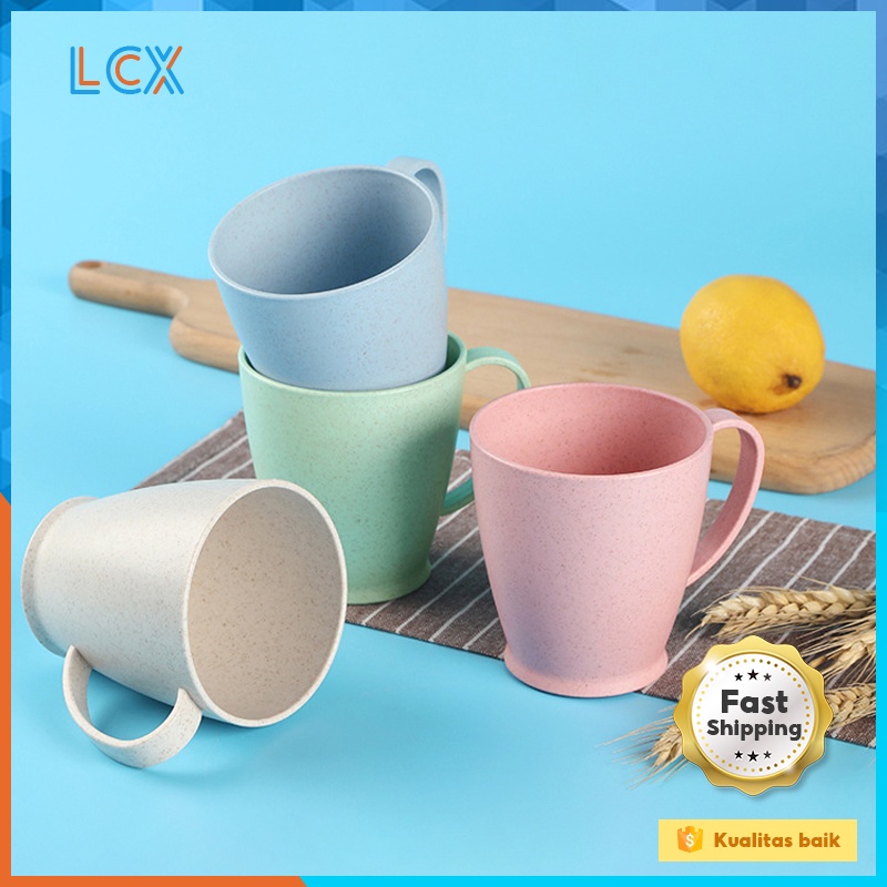 LCX Jerami Gelas Susu 6cm Wheat Straw Kopi Mug Cangkir untuk Jus Susu Teh Air VS-57