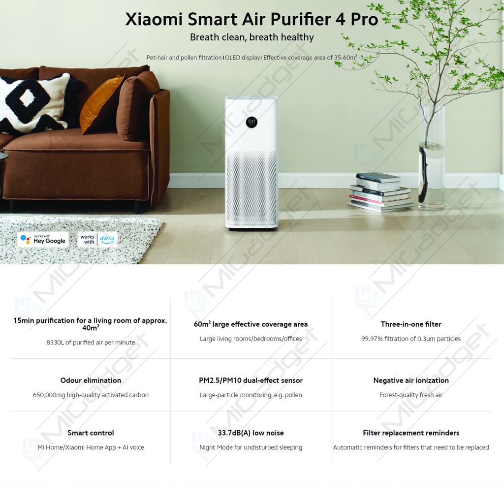 Xiaomi Smart Air Purifier 4 Pro - Mi Air Purifer 4 Pro - Garansi Resmi