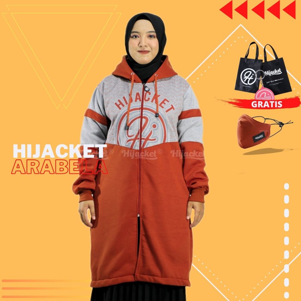 new HIJACKET® ARABELLA / jaket hijaber / jaket wanita muslimah model panjang hijaket arabella