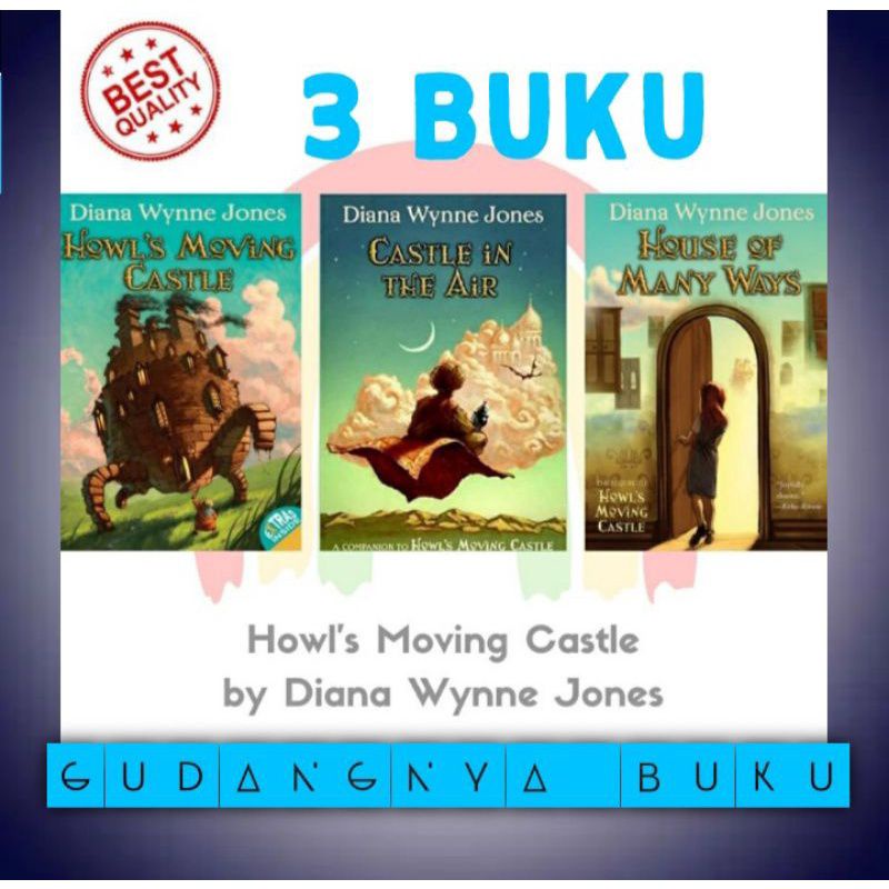Paket Hemat 3 Buku howl's moving Castle_castle in the air_Hous Of Many Ways