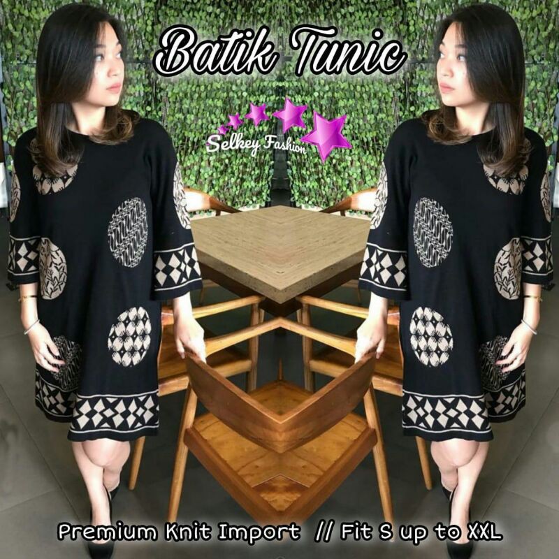 Baju Atasan Tunik Wanita Knit Import