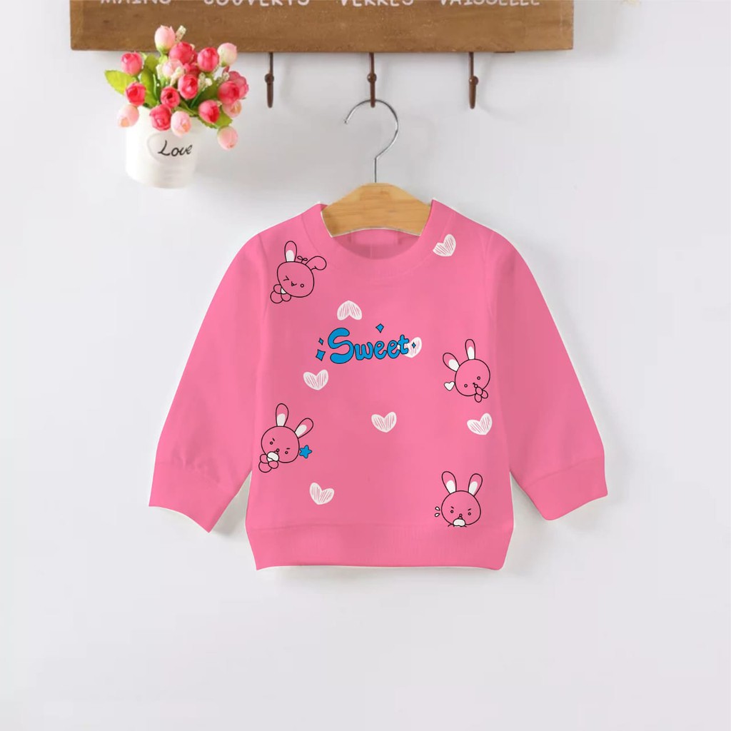 TokoMilkan - Sweater Anak LakI Laki Atau Perempuan COMBO MOTIF CAT, SWEET &amp; STAR Umur 1 - 6 Tahun Bahan Fleece