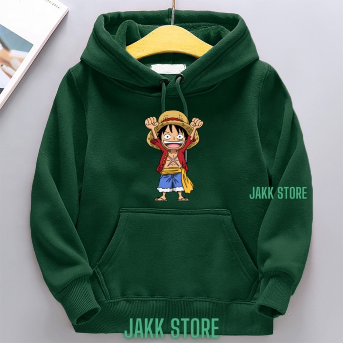 Sweater Anak Laki Laki Perempuan/Switer LUFFY ONE PIECE Anak Usia 2-15 Tahun/Hoodie Anak Lucu/Hodie Anak Anak Terbaru