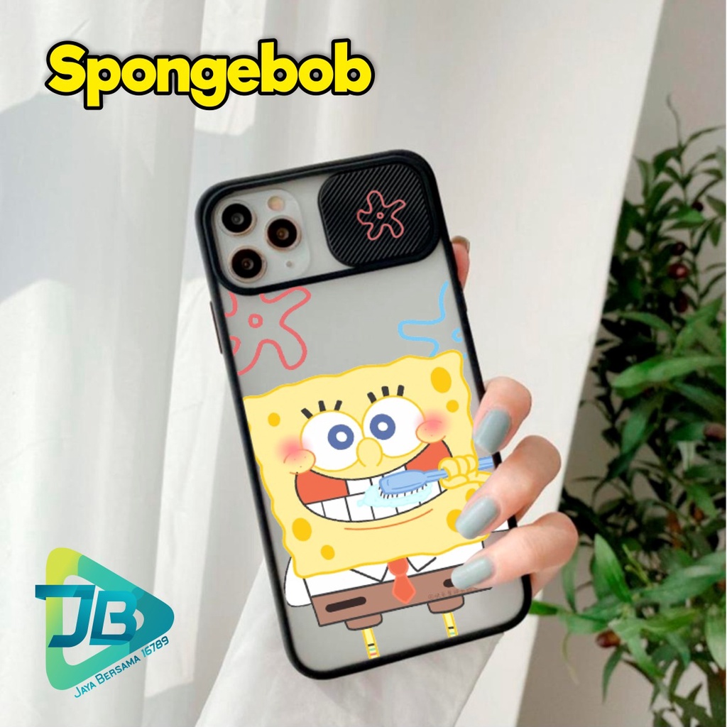 SOFTCASE SLIDE KAMERA SPONGEBOB OPPO VIVO SAMSUNG XIAOMI REALME IPHONE ALL TYPE JB4942