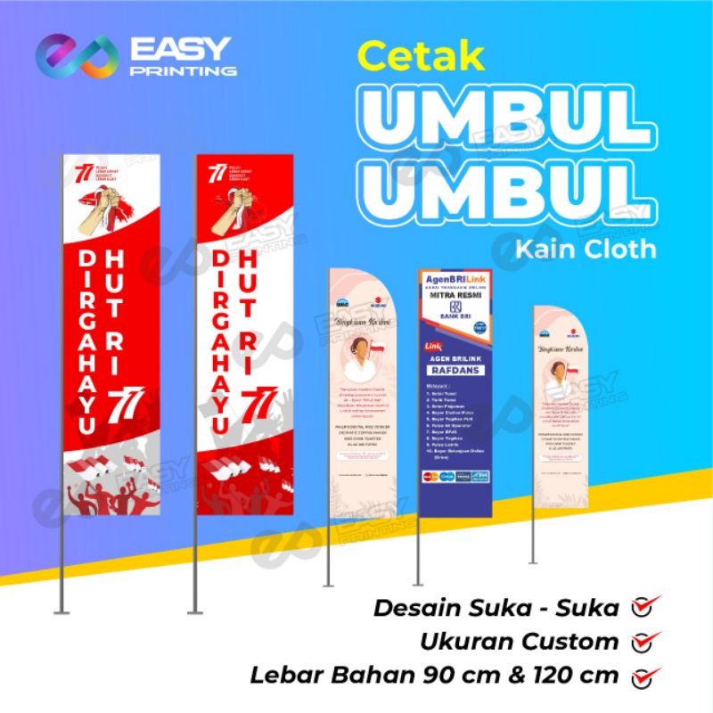 CETAK UMBUL-UMBUL KAIN CLOTH