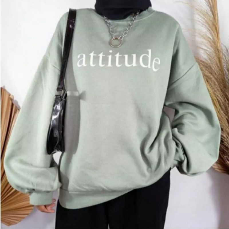 sweater wanita terbaru attitude- sweater crewneck masa kini