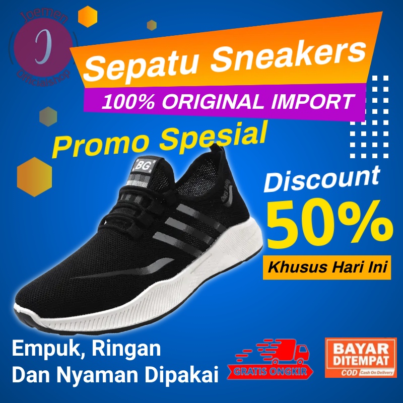 Sepatu Sneaker Pria Kasual Import Kets Pria Light Elves Shoes Sneakers Casual Santai Korea Sporty