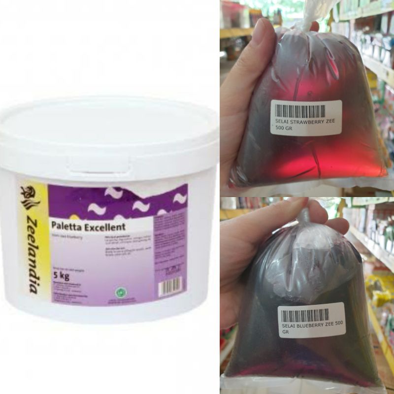 

Selai Paletta Zeelandia (repack 500 gram) Blueberry & Stawberry