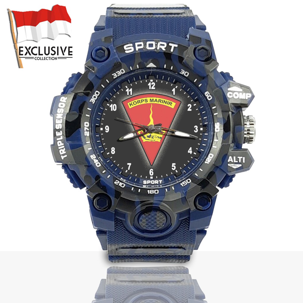 (Exclusive) Jam Tangan MARINIR - TNI Loreng Army | Motif 2