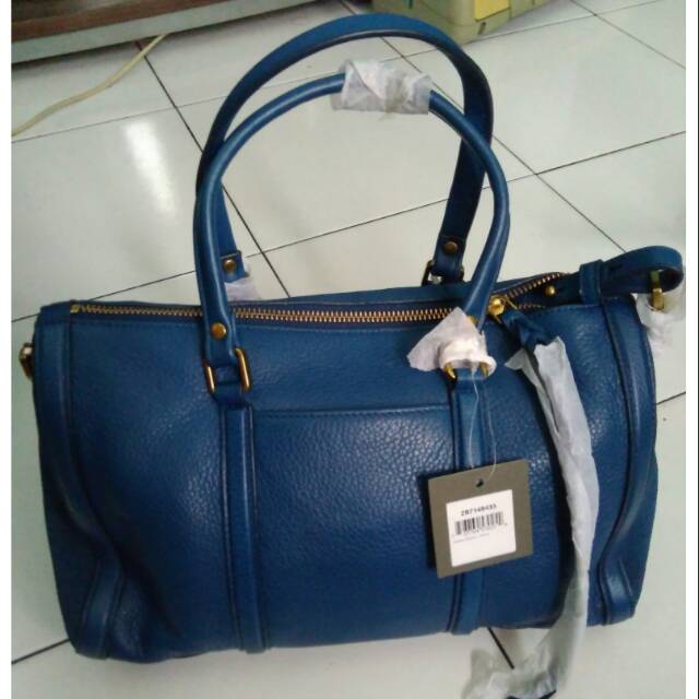 Fossil Kendall Satchel Blue Marine