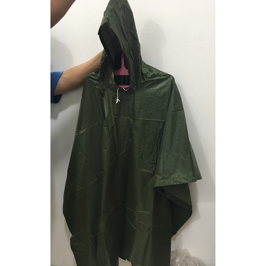 Jas Hujan Ponco Jas Hujan Raincoat Ponco Terusan Hijau