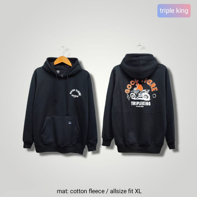 HOODIE JAKET MOTIF BIKER ERIGO BIKE TIGRE JAKET HITAM DISTRO KEREN BISA COUPLE UNISEX PRIA DAN WANIT