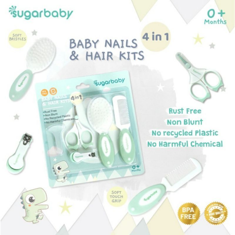 Sugarbaby 5in1 Manicure Set Nature Series (Perlengkapan Manikur Bayi 5in1) gunting kuku isi 5 manicure bay baby