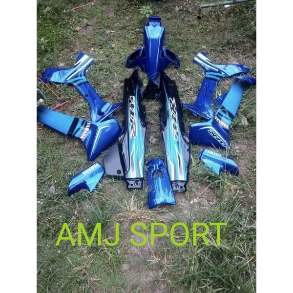 body full set halus Fiz r warna hitam biru
