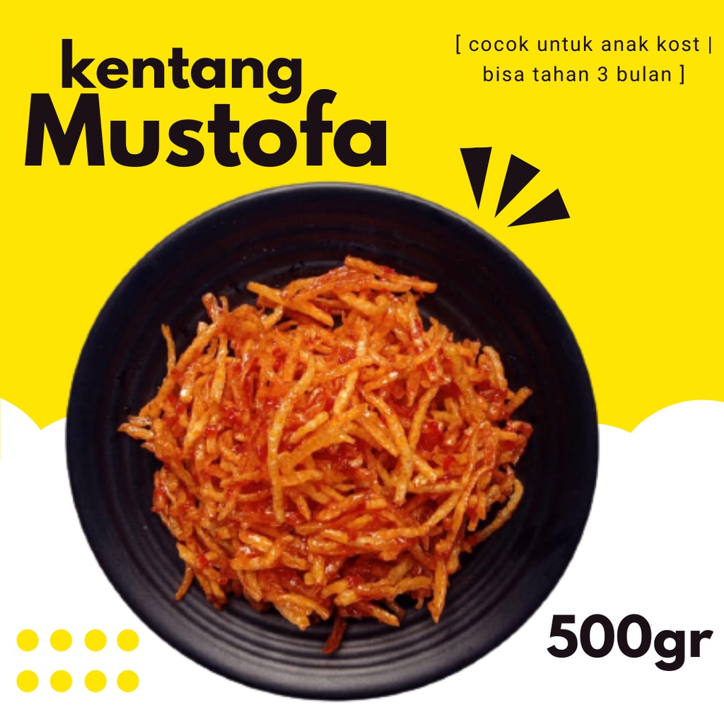 

Kentang Mustofa - Kering Kentang / Kentang Kering / Kering Kentang Mustofa Mustopa Pedas Manis 500gr