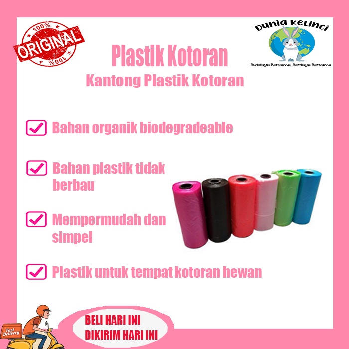 Kantong Plastik Kotoran Kucing Kelinci Hewan