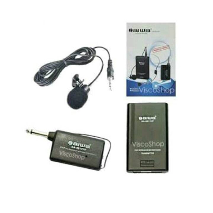 Mic Jepit Wireless Aiwa NA-801 VHF Naiwa Clip On Special Ramadhan