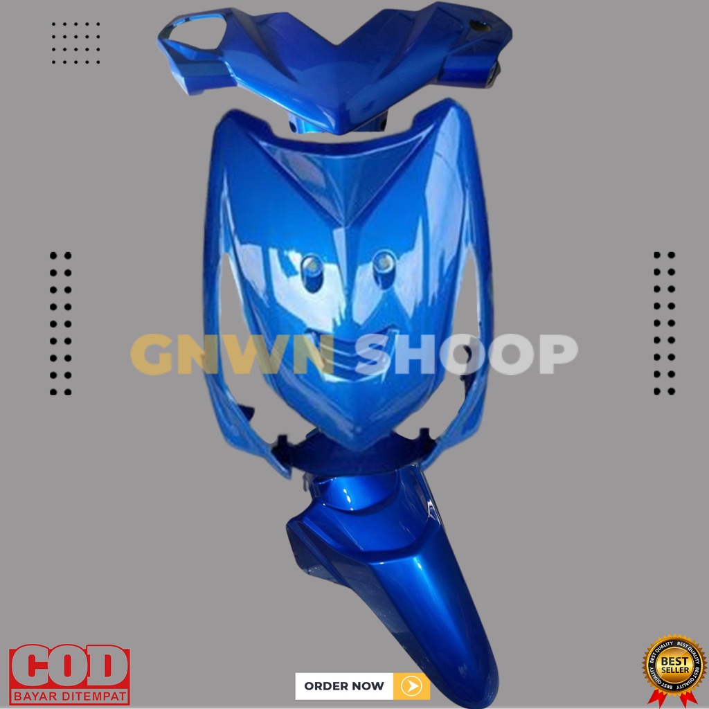 Cover Body Beat Halus Paketan Depan Honda Beat Karbu - Bodi Halus Depan Honda Beat Karbu Warna Biru