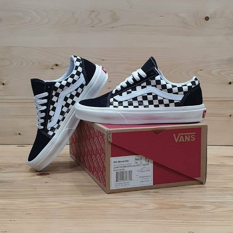 SEPATU VANS OLD SKOOL CHECKERBOARD OG CLASSIC SIZE 39-43