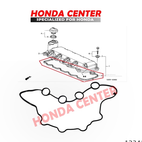 Packing paking perpak karet tutup cover klep cylinder head jazz gd3 city gd8 2003 2004 2005 2006 2007 2008 12341-PWA