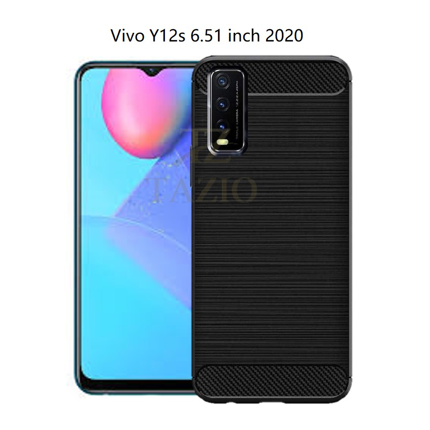 TAZIO CASE VIVO Y12S IPAKY RUGGED ARMOR CARBON PREMIUM TPU