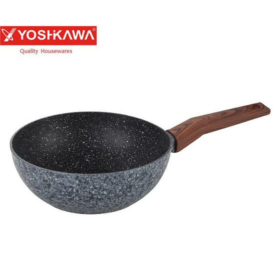 Panci Tumis Wok Pan Marble Keramik Yoshikawa