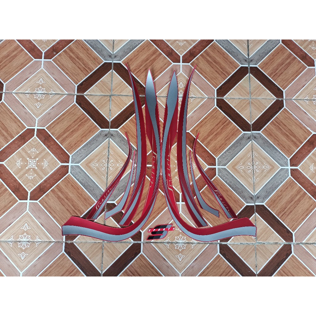 sticker motor honda scoopy stylish 2021 merah