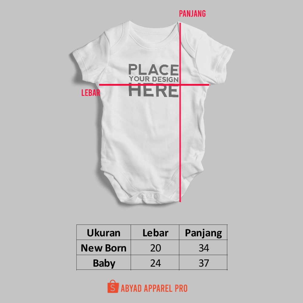 Baju Kaos Baby Custom Nama Teks Photo Bahan Combed Premium Proses Cepat Ukuran New Born 0 bulan - 9 bulan