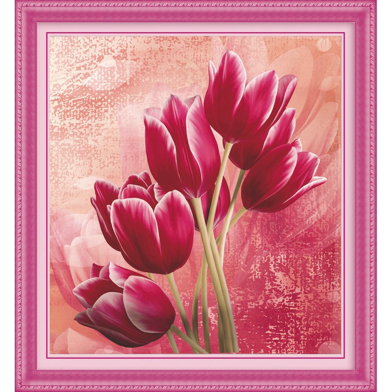 Paket DIY Craft Diamond Painting Y6013 Bunga Flower Tulip