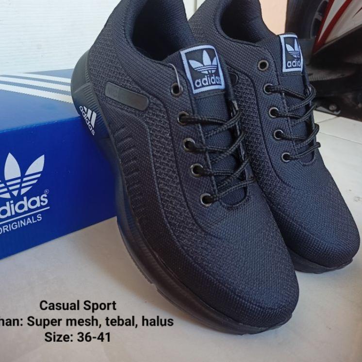Koleksi Terbaru.. SEPATU SEKOLAH NEO ADIDAS NEW HITAM FULL POLOS PRIA WANITA / SEPATU FORMAL KERJA L