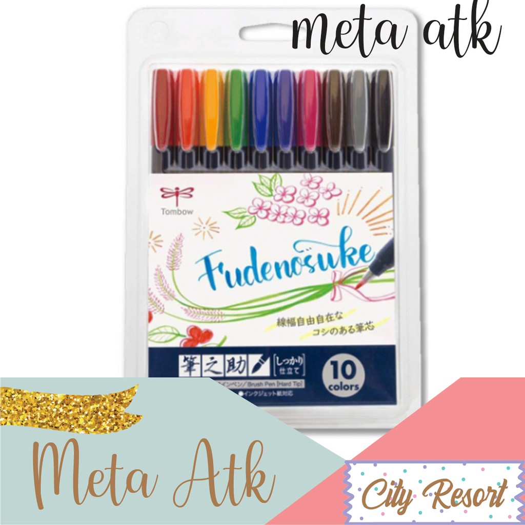 

Tombow Fudenosuke Color Hard Tip Set Warna